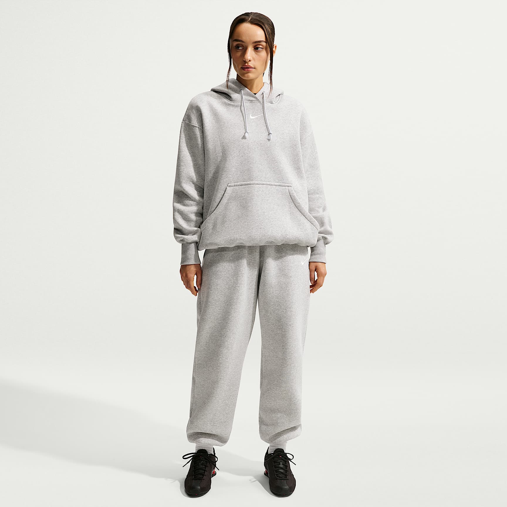 【美品】FREY フレイALWAYS SWEAT スウェット グレー Nike Sportswear Phoenix Fleece Women's High-Waisted Oversized